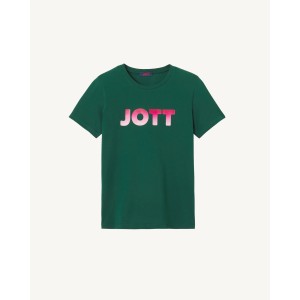 Dámské zelené triko s potiskem Jott Rosas 249 Vert Fonce