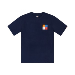 Pánské tmavě modré triko s potiskem Ellesse T-Shirt Rolletto Tee SHR17641 Navy