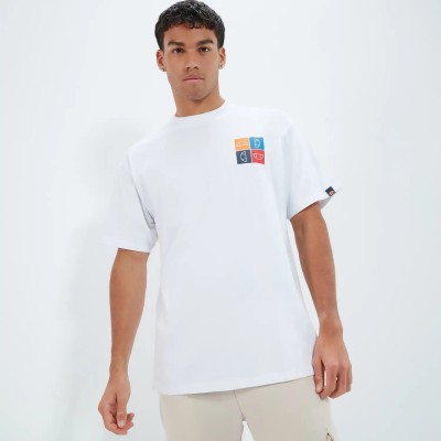 Pánské bílé tričko s potiskem Ellesse T-Shirt Rolletto Tee SHR17641 White