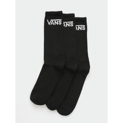 Černé ponožky Vans Classic Crew Rox Black 3-Pack