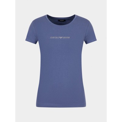 Dámské modré triko Emporio Armani T-Shirt 07234 Denim W