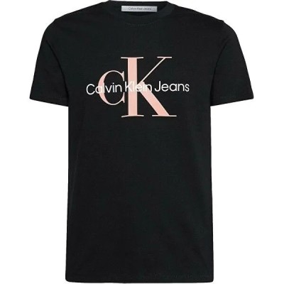 Pánské černé triko s potiskem Calvin Klein T-Shirt BEH CK Black