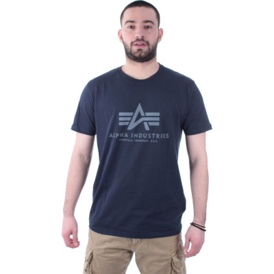Pánské modré triko Basic T-Shirt Alpha Industries