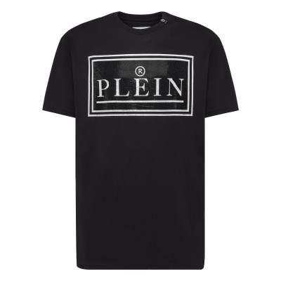 Pánské černé triko s potiskem z krystalů Philipp Plein T-Shirt 02 Black