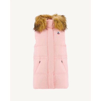 Dámská světle růžová zimní vesta s kapucí Jott Texas 2.0 472 Peach Pink