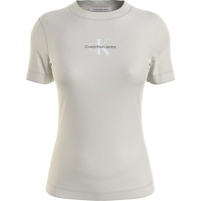 Dámské krémové triko Calvin Klein T-Shirt YBI Ivory W