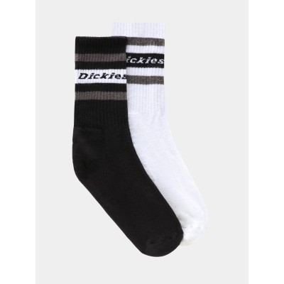 Čiernobílé unisex ponožky Dickies Genola Black 2-Pack