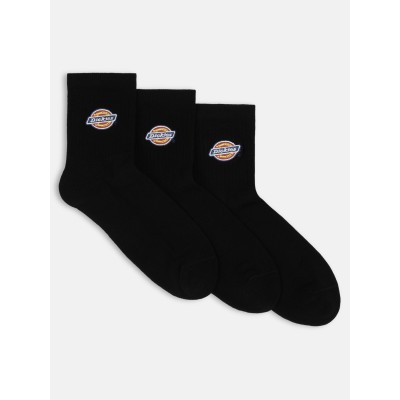 Černé polovysoké ponožky Dickies Valley Grove Mid Black 3-Pack