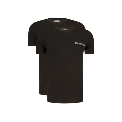 Sada dvou kusů černých triček Emporio Armani T-Shirt 17020 Nero/Nero