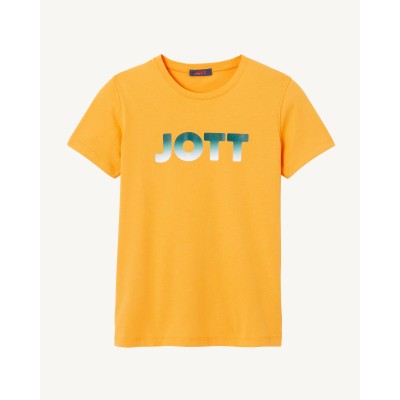 Dámské světle oranžové triko s potiskem Jott Rosas Logo 732 Orange Ochre