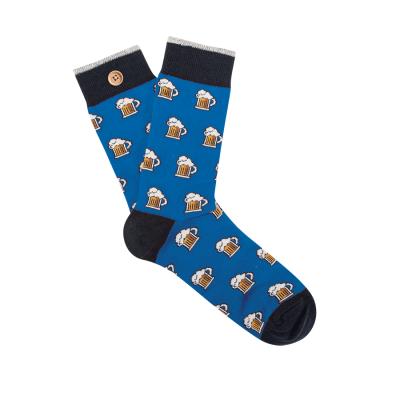 Pánské veselé ponožky Cabaia Léopold & Zoé Blue
