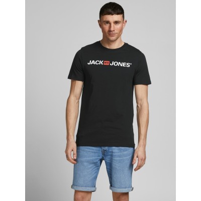 Pánské černé triko Jack & Jones Corp Logo TEE Black