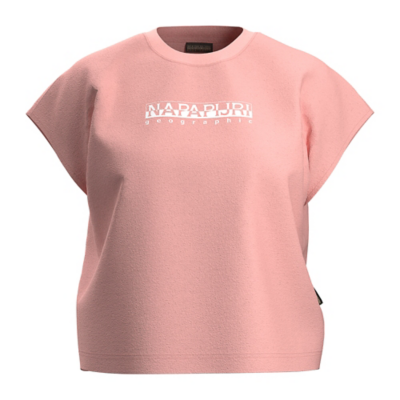 Dámské růžové triko s potiskem Napapijri S-Box W SSL P1I Pink Salmon