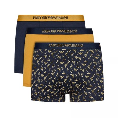 Sada tří kusů barevných boxerek Emporio Armani Underwear Marine/Mar St/Senape 3-Pack