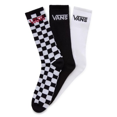 Vícebarevné ponožky Vans Classic Crew Black/White 3-Pack