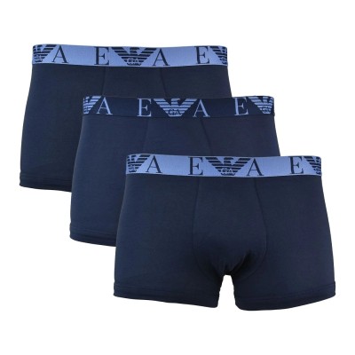 Sada tří kusů tmavě modrých boxerek Emporio Armani Underwear 40035 Marine 3-Pack
