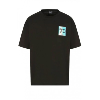 Pánské černé triko EA7 T-Shirt 1200 Black