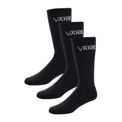 Pánské černé ponožky Vans Classic Crew 9.5 Black (3 Pack)