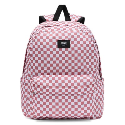Růžovo-bílý kostkovaný batoh Vans Old Skool Check Backpack Withered