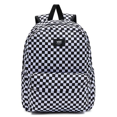 Černobílý kostkovaný batoh Vans Old Skool Check Backpack Black/White